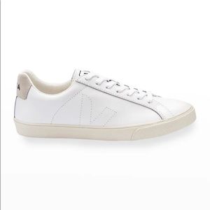 Veja Esplar Logo Leather Extra White Sneaker Sz 6